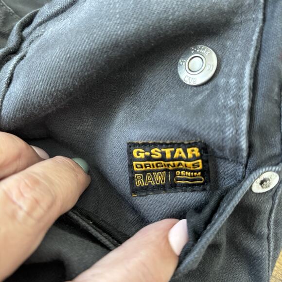 G Star Mens Jeans 32X30 G raw G Bleid Black Distressed Slim Workwear 90s - Picture 12 of 16